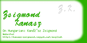 zsigmond kanasz business card